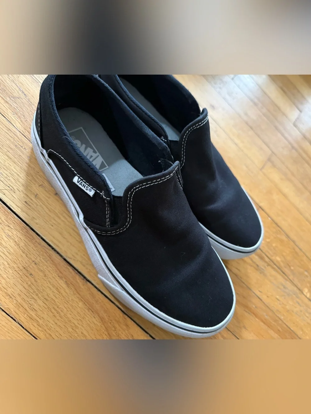 Black & White Platform Vans